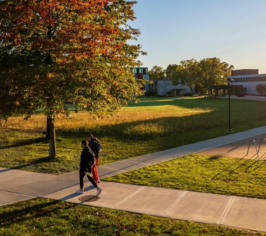 Students Walking on Campus